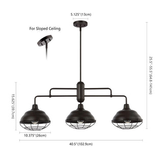 Bridgemoor 10.38" Industrial Farmhouse Iron LED Pendant