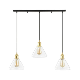 Valerie Island 30.5" Metal/Glass Contemporary Modern  LED Pendant