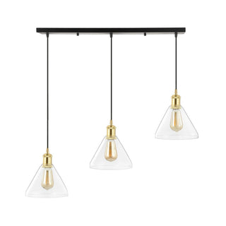 Valerie Island 30.5" Metal/Glass Contemporary Modern  LED Pendant