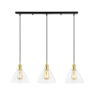 Valerie Island 30.5" Metal/Glass Contemporary Modern  LED Pendant