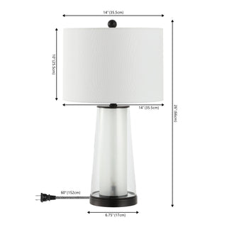 Retro 26" Modern Minimalist Glass/Iron Nightlight LED Table Lamp