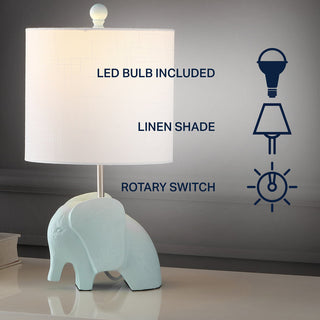 Koda Eclectic Southwestern Resin/Iron Elephant LED Kids Table Lamp