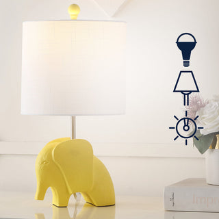 Koda Eclectic Southwestern Resin/Iron Elephant LED Kids Table Lamp