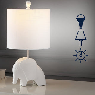 Koda Eclectic Southwestern Resin/Iron Elephant LED Kids Table Lamp