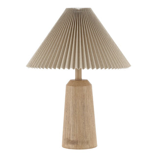 Ishika 20.5" Rustic Scandinavian Resin/Iron Lighthouse LED Table Lamp with Pleated Shade