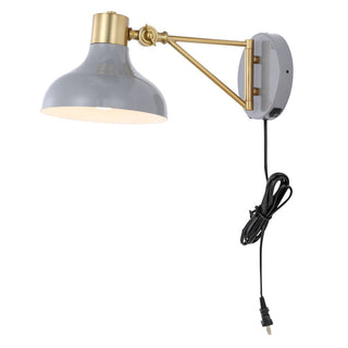 Betty 15" Swing Arm Modern Midcentury Iron USB Charging Port LED Sconce