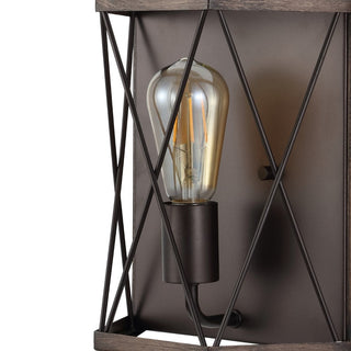 rustic 8.25" Rustic Farmhouse Iron LED Sconce