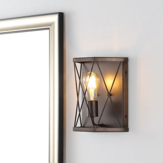 rustic 8.25" Rustic Farmhouse Iron LED Sconce