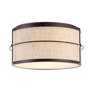 Elizabeth 14" Rustic Farmhouse Iron LED Flush Mount