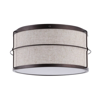 Elizabeth 14" Rustic Farmhouse Iron LED Flush Mount