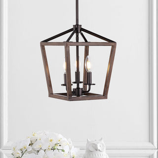 Dean 10" Iron Farmhouse Industrial Lantern LED Pendant