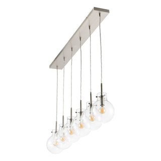 Harlow 40.5" Modern Contemporary Round Glass/Iron LED Linear Pendant