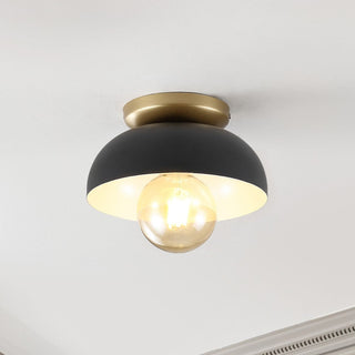 Subtle 8.5" Classic Industrial Iron LED Flush Mount