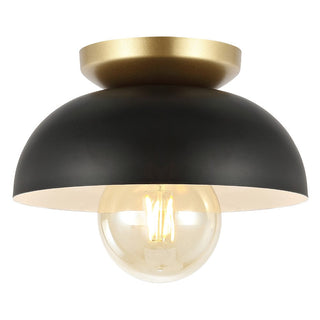 Subtle 8.5" Classic Industrial Iron LED Flush Mount