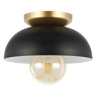 Subtle 8.5" Classic Industrial Iron LED Flush Mount