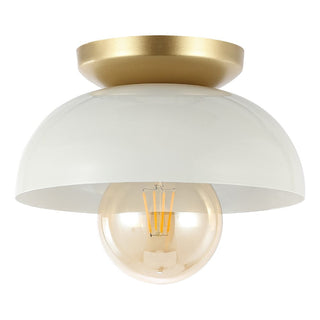 Subtle 8.5" Classic Industrial Iron LED Flush Mount