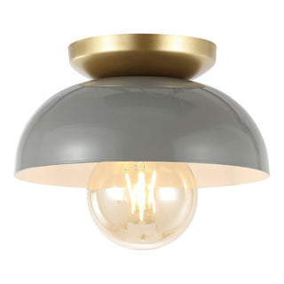 Subtle 8.5" Classic Industrial Iron LED Flush Mount