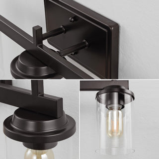 Liwuu 23.25" 3-Light Farmhouse Industrial Vanity Light with Bathroom Hardware Accessory Set