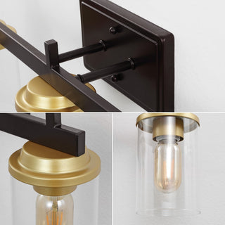 Liwuu 23.25" 3-Light Farmhouse Industrial Vanity Light with Bathroom Hardware Accessory Set