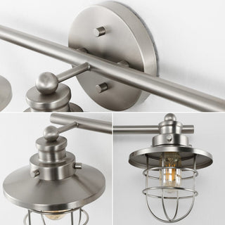 Veneto 24" 3-Light Industrial Farmhouse Vanity Light with Bathroom Hardware Accessory Set