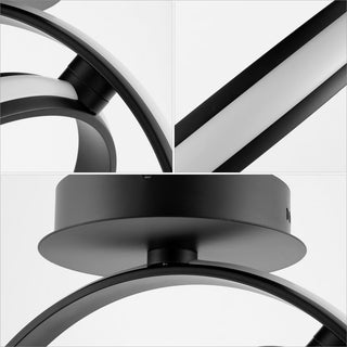 Nicole Modern Minimalist Aluminum Ring Integrated LED Semi Flush Mount