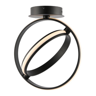 Nicole Modern Minimalist Aluminum Ring Integrated LED Semi Flush Mount