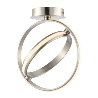 Nicole Modern Minimalist Aluminum Ring Integrated LED Semi Flush Mount