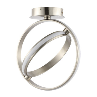 Nicole Modern Minimalist Aluminum Ring Integrated LED Semi Flush Mount