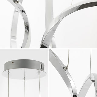 Mikeru 24" 1-Light Contemporary Minimalist Aluminum Ribbon Integrated LED Pendant