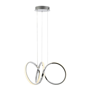 Mikeru 24" 1-Light Contemporary Minimalist Aluminum Ribbon Integrated LED Pendant