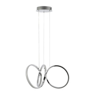 Mikeru 24" 1-Light Contemporary Minimalist Aluminum Ribbon Integrated LED Pendant