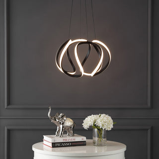 Euphoria 18.5" Contemporary Designer Aluminum/Iron Scribble Integrated LED Pendant Light