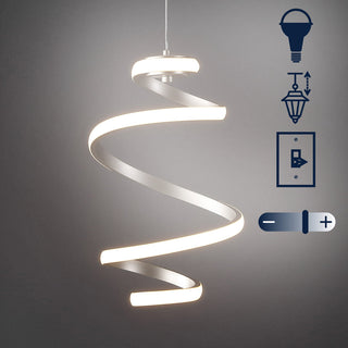 Whirl Modern Minimalist Aluminum/Iron Abstract Integrated LED Pendant