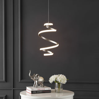 Whirl Modern Minimalist Aluminum/Iron Abstract Integrated LED Pendant