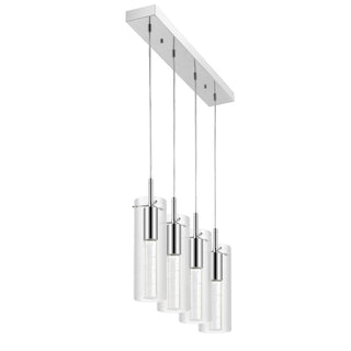 Mium Modern Style Iron/Crystal/Glass Integrated LED Linear Pendant