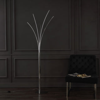 Clay 71" Modern Minimalist Metal 5-Branch Arc Dimmable Integrated LED Floor Lamp