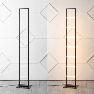 Addlon 59.3" Minimalist Modern Iron Ladder Dimmable Integrated LED Floor Lamp