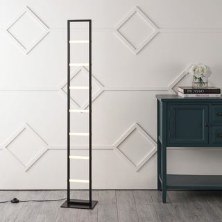 Addlon 59.3" Minimalist Modern Iron Ladder Dimmable Integrated LED Floor Lamp