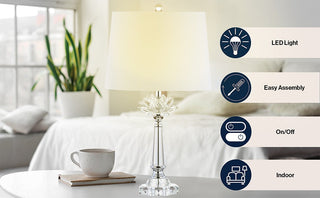 Emmet 24.5" Crystal LED Table Lamp