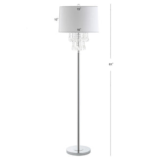 Layla 61" Crystal / Metal LED Floor Lamp