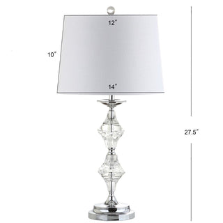 Elaine 27.5" Crystal LED Table Lamp, Set of 2