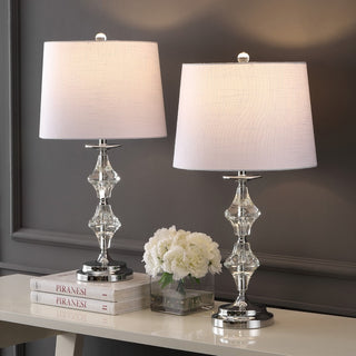 Elaine 27.5" Crystal LED Table Lamp, Set of 2