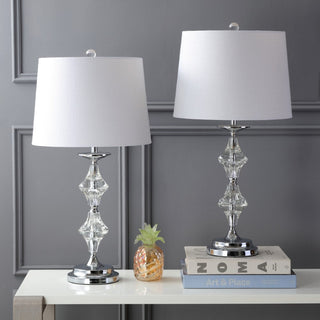 Elaine 27.5" Crystal LED Table Lamp, Set of 2