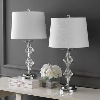 Elaine 27.5" Crystal LED Table Lamp, Set of 2