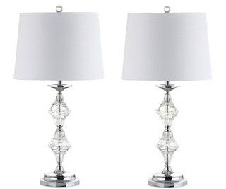 Elaine 27.5" Crystal LED Table Lamp, Set of 2