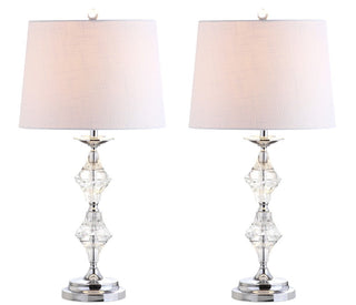 Elaine 27.5" Crystal LED Table Lamp, Set of 2