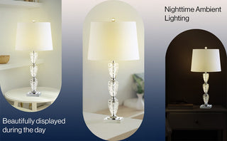 Malik 28" Crystal LED Table Lamp