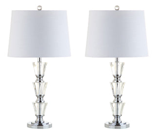 Carmelo 27" Crystal LED Table Lamp, Set of 2