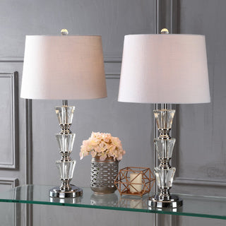 Carmelo 27" Crystal LED Table Lamp, Set of 2