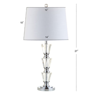 Carmelo 27" Crystal LED Table Lamp, Set of 2